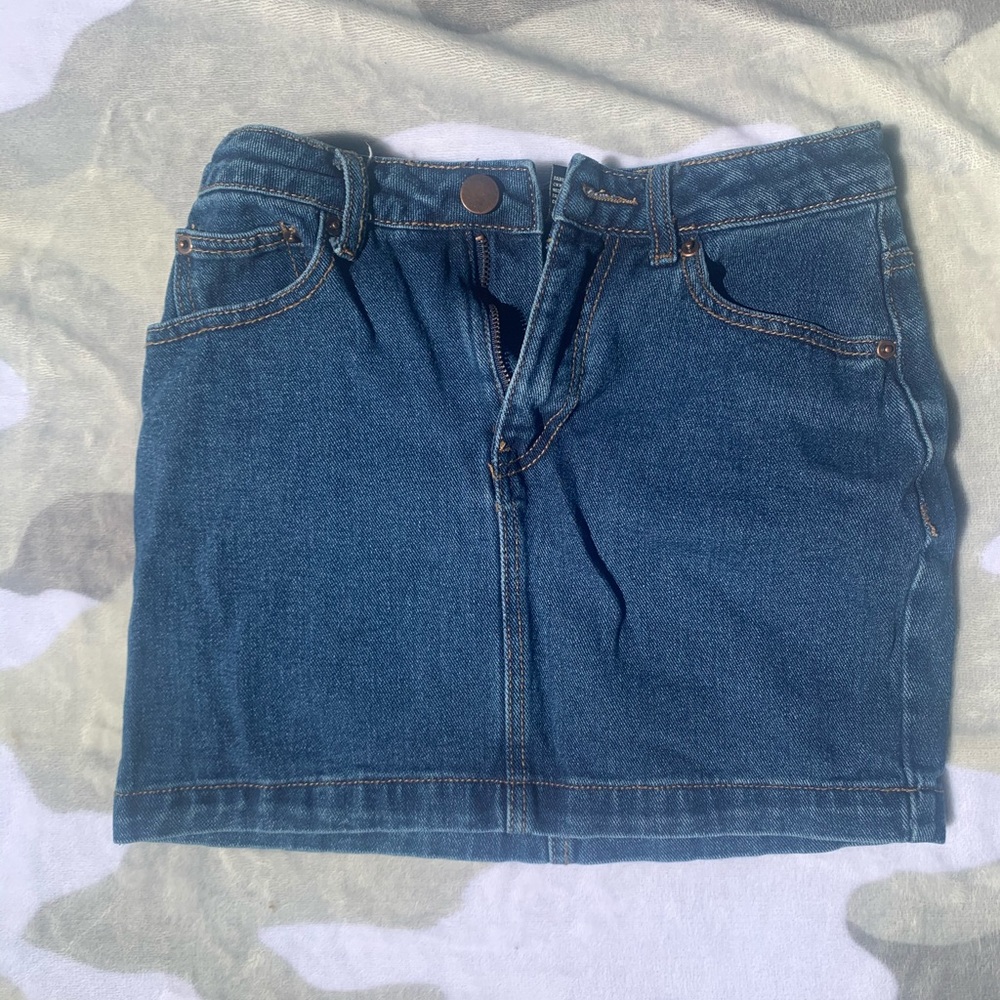 Denim mini skirt